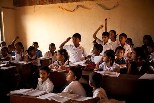 A picture of an Indian classroom